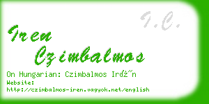 iren czimbalmos business card